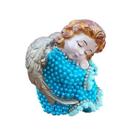 Anjo da Guarda Sentado Perolado 15 cm