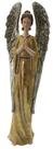 Anjo de Natal Dourado Grande Resina Enfeite Casa 26cm Anjo de Natal Dourado Grande Resina Enfeite Casa 26cm