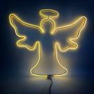 Anjo Decoração com Auréola Iluminação Branco Quente 110v Neon Decorativo Natal