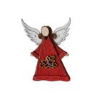 Anjo em madeira vermelho com estrela