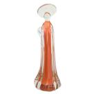 Anjo Imagem Cristal Murano Salmão Grande 35x12cm São Marcos Anjo Imagem Cristal Murano Salmão Grande 35x12cm São Marcos