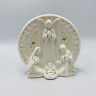 Anjo Sagrada Família Porcelana Led 14x14cm Anjo Sagrada Família Porcelana Led 14x14cm