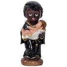 Anjo Santo Baby São Benedito Com Menino Jesus No Colo Gesso