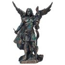 Anjo São Gabriel Arcanjo Santo Religioso Estátua Verde/Ouro