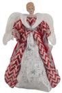 Anjo Topo de Arvore Vermelho Grande Decoração Natal 60cm Anjo Topo de Arvore Vermelho Grande Decoração Natal 60cm