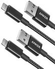 Anker Cabo carregador de iPhone de 1,8 m de cabo Lightning de nylon premium 2 unidades, certificado MFi para carregado
