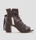 Ankle Boot CBK Salto Grosso Couro Marrom
