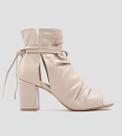 Ankle Boot CBK Salto Grosso Couro Nude