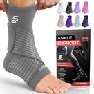 Ankle Brace Sleeve Stars para mulheres e homens, torção no tornozelo cinza Ankle Brace Sleeve Stars para mulheres e homens, torção no tornozelo cinza