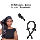 Anny Beleza Kit Modelador de Cachos + Touca Longa de Cetim com Faixa Escova Mágica Xuxa de Cetim Anny Beleza Kit Modelador de Cachos + Touca Longa de Cetim com Faixa Escova Mágica Xuxa de Cetim