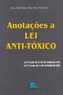 Anotações a Lei Anti-Tóxico - EDIJUR