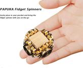 Ansiedade Fidget Spinner Pure Brass Cube Gears Linkage