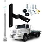 Antena Aquário Px Maria Mole Radio Amador 2,70 Metros Prolongador Inox 60cm Suporte Lado Direito Carona Mercedes Benz Bicudo Kit Parafusos