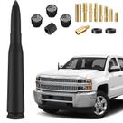 Antena bala de carro e caminhão com tampas de haste de válvula para GM Chevy