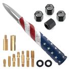 Antena Bullet de carro Ingirette com bandeira americana Chevy GMC Dodge