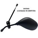 Antena Corta Pipa Motoboy Retrovisor Preta Aço Inox Antena Corta Pipa Motoboy Retrovisor Preta Aço Inox