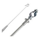 Antena Cromada L100 Com Abracadeira Guidao Corta-Pipa Retratil 2 Estágios e Reclinavel Com Lamina Cortante Universal