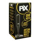 Antena Digital Interna e Externa Cabo 1,8 Metros Imagem em HD PIX