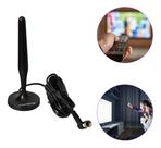 Antena Digital Interna Tomate Base Imantada Cabo 3m HDTV Ultra HD 4K UHF TV Conversor Sinal Fino Compacta Fácil Instalação