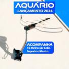 Antena Externa 4k Completa Profissional 5 em 1 com Mastro e Cabo de 15 Metros Aquário DTV-3000