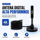 Antena HDTV 4K Interna Externa Compatível Smart TV Conversor Digital