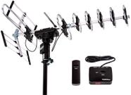 Antena HDTV digital amplificada externa de cinco estrelas, 200 milhas