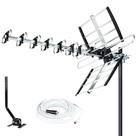 Antena HDTV Five Star 2025 VHF/UHF 4K com alcance de 200 milhas