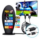Antena interna digital amplificada 1080 hdtv cabo 3m