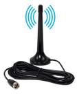 Antena Interna Digital Tv Cabo 3m Hdtv Base Imâ Retrátil