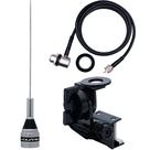 Antena Móvel 1/4 Vhf 50cm M-300C Suporte Bi-Articulado Calha Cabo Mini Motorola 5,5m