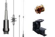 Antena Móvel Dual Band 86cm Ap0191 Suporte Calha Saveiro Strada Montada Pampa Hilux S10 L200 Ranger Silverado Enfeite