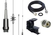 Antena Móvel Dual Band 86cm Ap0191 Suporte Calha Saveiro Strada Montana Pampa Hilux S10 L200 Ranger Silverado D20