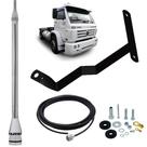 Antena Móvel Px 2,70 metros Alongador Inox 60cm Cabo 5,5 metros Suporte Dianteiro Volkswagen Titan Lado Esquerdo Motorista Antena Móvel Px 2,70 metros Alongador Inox 60cm Cabo 5,5 metros Suporte Dianteiro Volkswagen Titan Lado Esquerdo Motorista