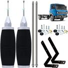Antena Móvel Px Inox Maria Mole Bobinada 2,70 metros Suporte Dianteiro Volkswagen Delivery Alongador 60cm Parafusos Anti-Furto