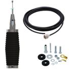 Antena Móvel Px Inox Mini Maria Mole 1,40 Metros + Cabo Coaxial 5,5 Metros