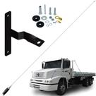 Antena Móvel Px Mini Maria Mole 1,40 metros Suporte Dianteiro Lado Motorista Mercedes Benz Bicudo Parafusos Anti-Furto