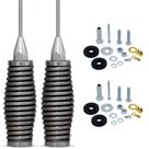 Antena Móvel Rádio Amador Px Mola Inox Marinox 2,70 metros B-2003 + Kit Parafusos Anti-Furto
