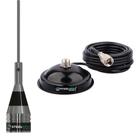 Antena Móvel VHF 1/4 de Onda 130-900mhz 100W 57cm AP0186 Suporte Magnético Super Forte com Cabo 5,5 Metros AP2075