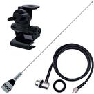 Antena Móvel Vhf 1/4 de Onda M-300c Cabo Coaxial Mini Motorola 5,5 metros Suporte Porta Malas