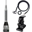 Antena Móvel Vhf 1/4 Mola na Base Cabo Mini Motorola 5,5m Suporte Porta Malas Capô