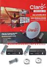 Antena Parabólica 60 cm Claro Tv Pré-Pago com 2 RecepItores Visiontec Digital HD