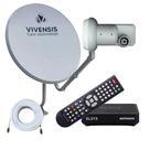 Antena Parabólica Banda KU com 01 Receptor ELSYS SATMAX 6