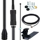 Antena Px Black Mini Argentina 200w 1,08m Suporte Caminhonete Cabo 5,5M