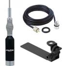 Antena Px Inox 1,23m B-2080 Suporte Carroceria Caminhonete Cabo Conectores 3,5m