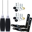Antena PX Inox 2,70 metros B-2003P Suportes Dianteiro Volkswagen Constellation Kit Parafusos Anti-Furto