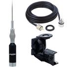 Antena Px Mola Na Base 1,23m B-2080 Suporte Calha Cabo Coaxial C/ Conectores 5,5m