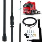 Antena Px Prolongador 60cm Black Suporte Argentina Stralis Cabo 5,5m