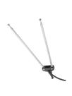 Antena Telescopica Para Tv Dupla 5 Estagios Cabo Fita 1...