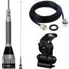 Antena Vhf Mola Na Base AP4186 Suporte Mini Porta Malas Capô Cabo 5,5m
