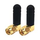 Antena WiFi Mini Ultra Compacta 2PCS 2.4G 2dBi Ganho Conector SMA Macho Em Ângulo Reto Banhado a